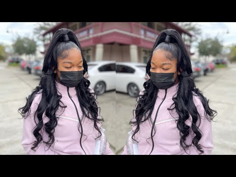 How to Burn your clients edges off| Keasha is Back for a Half Up Half Down