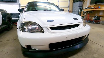 How to install Civic EK push style quick disconnect latch on front bumper.