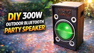 Homemade Bluetooth karaoke speaker  using  D300W amplifier | DIY rechargeable  jbl party box build
