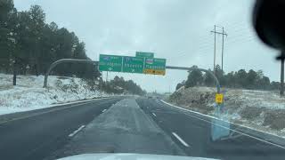4K Driving in Flagstaff/Arizona during snow