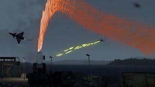Fighter Jet Dodging Bullets  SurfacetoAir Missile  Military Simulation  ArmA 3