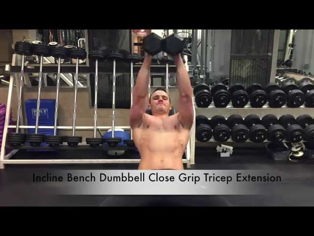 Incline Close Grip Dumbbell Press
