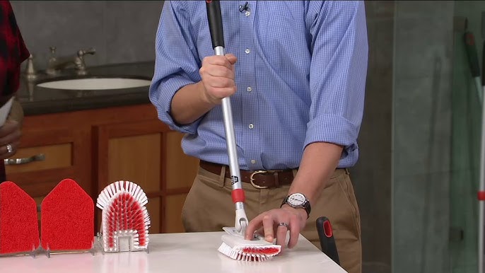 OXO Good Grips Extendable Tub & Tile Brush Scrubber & Extra Heads on QVC 