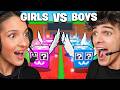 Girls VS Boys SECRET Lucky Block Race In Steal A Brainrot!
