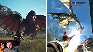 Dragon’s Dogma 2 vs Skyrim | Asmongold Reacts