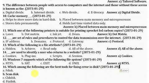 PSC #Computer Operator 2073-01-29,  #2073 #Quiz #computeroperator #asstcomputeroperator  #mcq