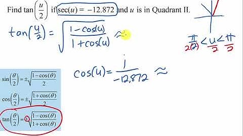 Find tangent half angle given secant
