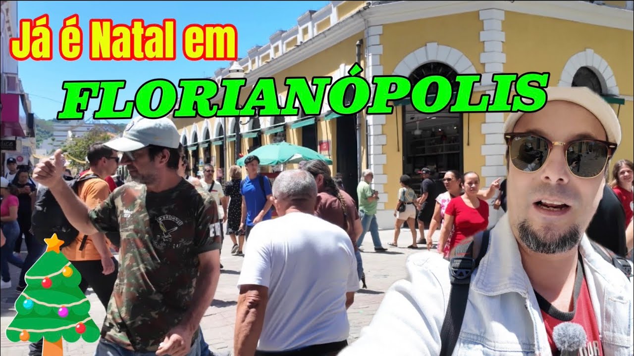 FLORIANÓPOLIS COMIDA BARATA, Centro de FLORIPA o NATAL tá uma loucura! 4K🇧🇷