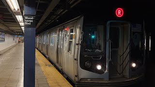 IND Queens Blvd: (M)(R) Lcl & Exp (E)(F) Trains @ Woodhaven Blvd