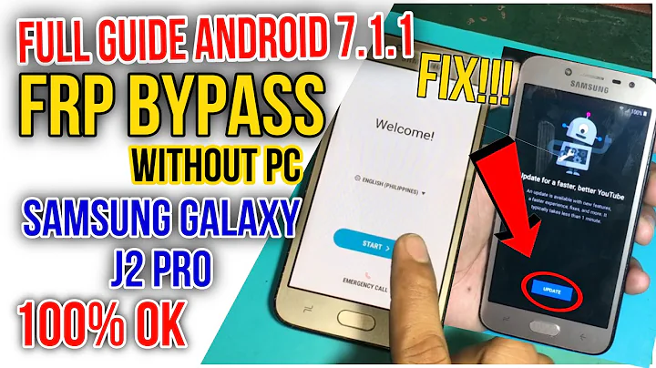 Samsung Galaxy J2 Pro frp bypass without PC Android 7.1.1 Full Guide Fix youtube need update