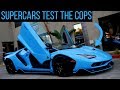 Supercars REV/PEEL OUT Past Cops In Orange County California!