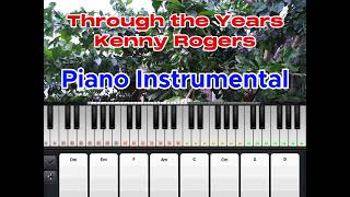 Through the Years|Kenny Rogers Piano Instrumental | Relaxing Music