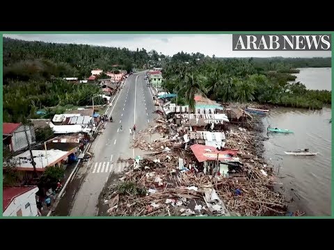 Aerial images: Typhoon aftermath in the Philippines - YouTube
