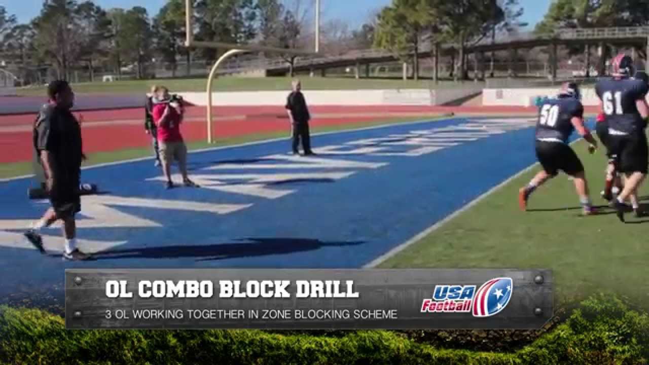 Combo block drill Offensive line YouTube