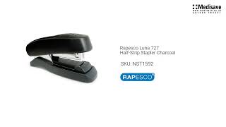 Rapesco Luna 727 Half Strip Stapler Charcoal NST1592