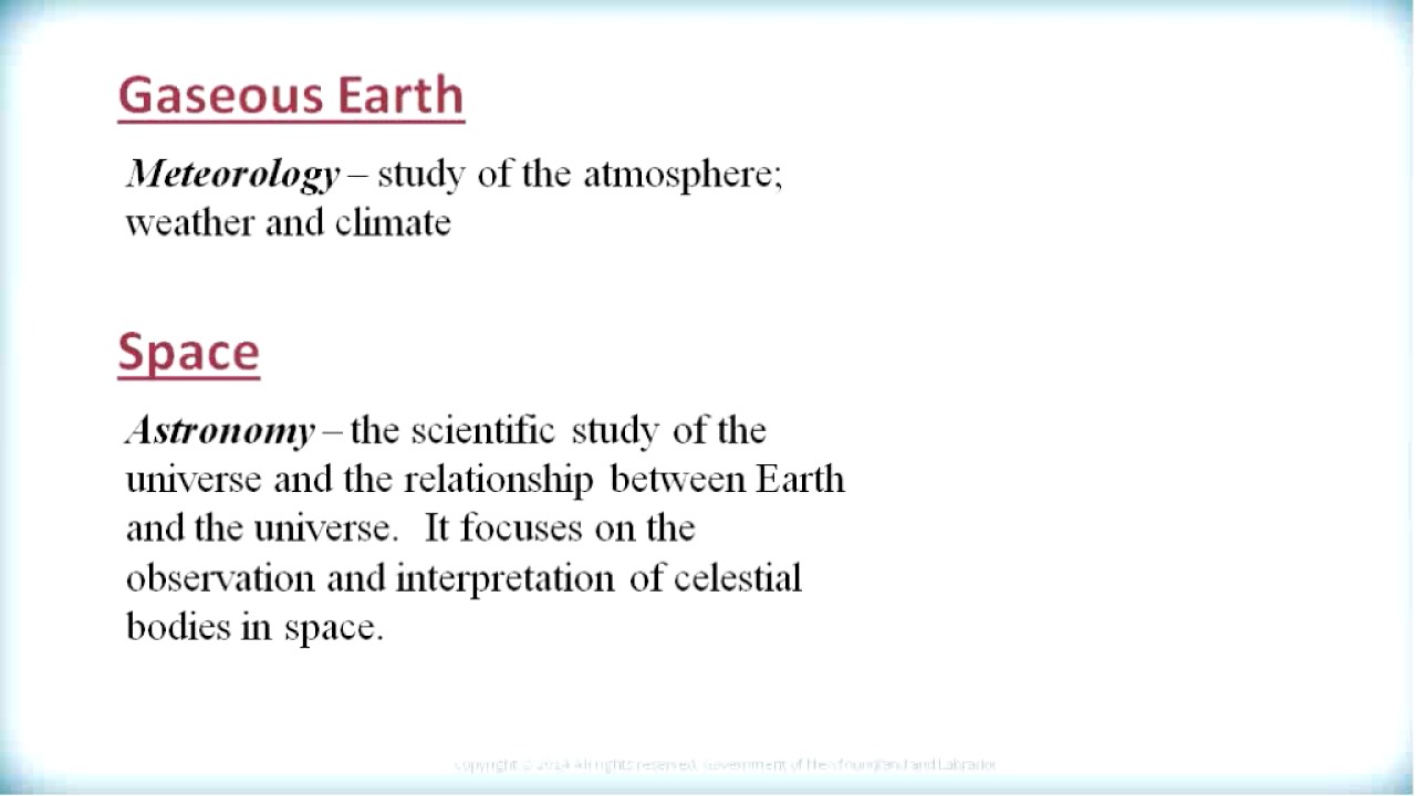 ES3209 1 1 1 Branches of Earth Science