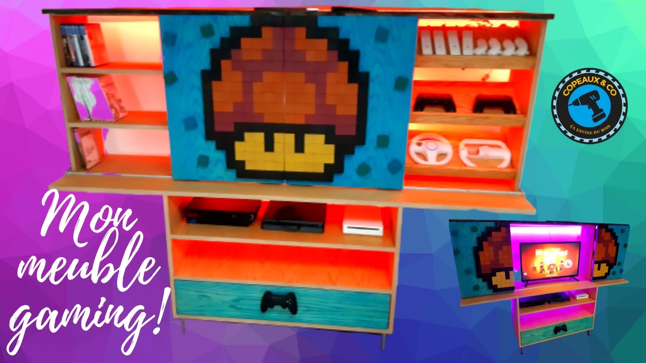 🎮🎮Making a video game furniture / cabinet for video games🎮🎮! !!! 