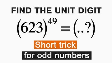 How to find the unit digit easily *Quicker method* PART-1 (odd numbers)