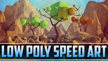 Seasons, A Low Poly Speed Art (PERSONAL BEST) | C4D + PS