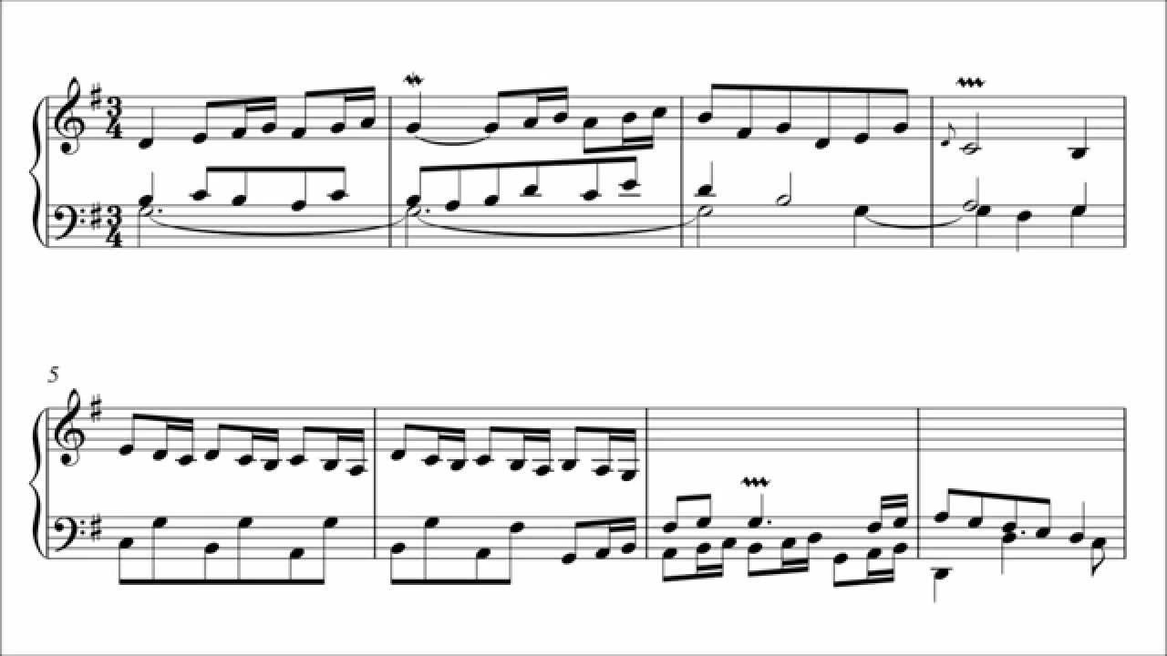 Bach: Minuet in G Major, BWV 843 (Urtext Edition)