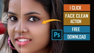 1 click Skin Retouching Photoshop Actions Download screenshot 5