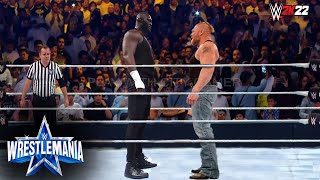 FULL MATCH : Brock Lesnar vs Omos - WWE Wrestlemania 2023 | WWE 2K22