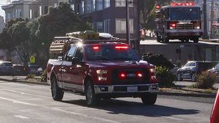 *RARE* San Francisco Fire Department. Engine 34 & Surf Rescue 34 Responding Code 3!