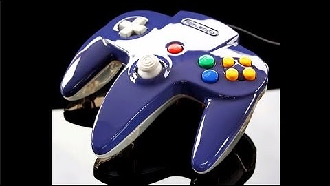custom indigo&transparent N64 controller with gamecube joystick mod