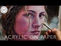 Best Tips for Acrylic Portrait Painting Technique on Paper | Step by Step Guide by Debojyoti Boruah