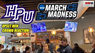 High Point University March Madness First EVER Upset Win - Crowd reaction from High Point, NC