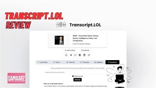 Famous Transcript.LOL Review + Demo – Convert content from videos and podcasts into written text! Wealth