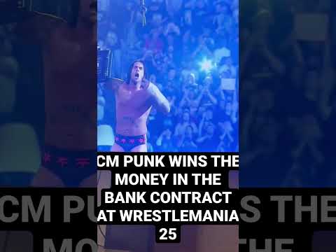 CM PUNK WINS THE MONEY IN THE BANK CONTRACT AT WRESTLEMANIA 25 #wrestlemania #mitb