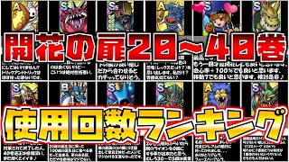 【ドラクエタクト】開花の扉・使用回数まとめました♪【ランキング動画】