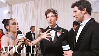 Mike Faist Josh Oconnor Challenge Each Other For Best Look Met Gala 2024 With Emma Chamberlain