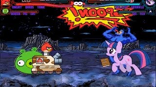 Mugen : Angry Birds Tank & Minion Pig Vs Twilight Sparkle & The Tick (Request)