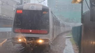 [再見紅霞打風日的港島01車103]港鐵ISL M train(A103/256)退役前行車片段 以及無故被港鐵車長以雨傘作挑釁行為