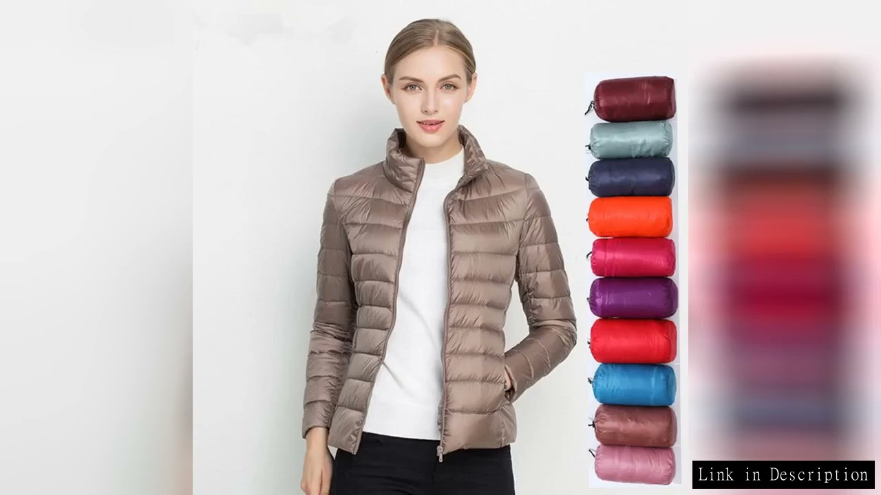 Women Spring Jacket Fashion Short Ultra Lightweight Packable Puffer Coats 15 Colors Female Down Warm