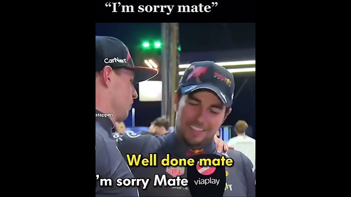 Max Verstappen says sorry to checo Perez after Jed...