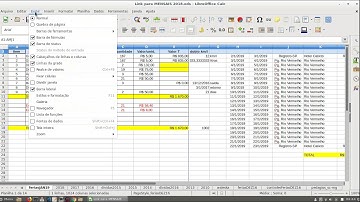 Como congelar linha do LibreOffice Calc