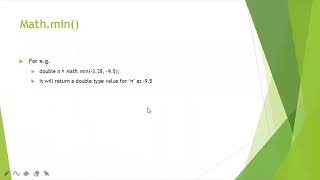 demonstration of Math. min(), Math.max()