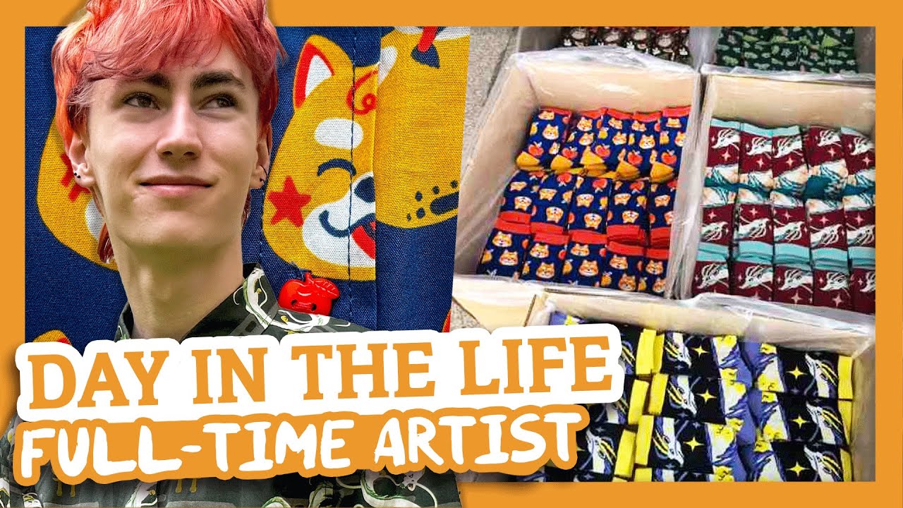 Day in the Life of a FULL-TIME ARTIST | Art & Small Business Studio ...
