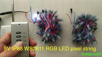 5V IP68 WS2811 RGB LED pixel string - kutop.com