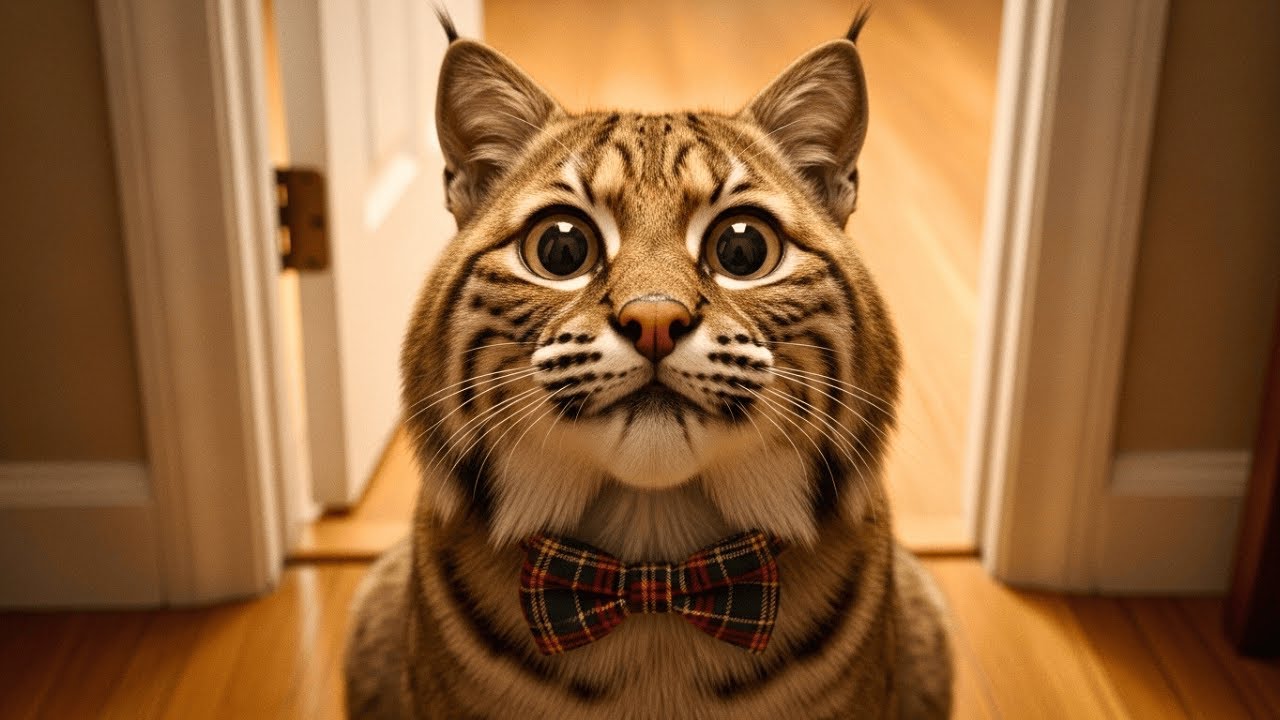 This Stray Bobcat Is So Polite, She Waits to Be Invited Inside