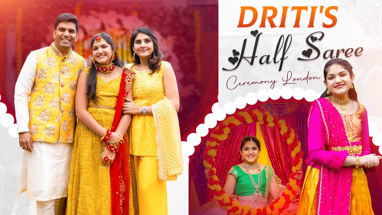 Highlights of Princess Drithi's HalfSaree function London UK