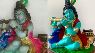 Old Krishna Idol Makeover Painting | Krishna Murti Painting | Acrylic Painting