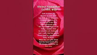 Always Remember Us This Way, lyrics – Lady Gaga | Let's sing and learn English.18,