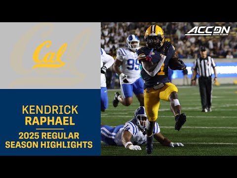 Kendrick Raphael 2025 Regular Season Highlights | Cal Running Back