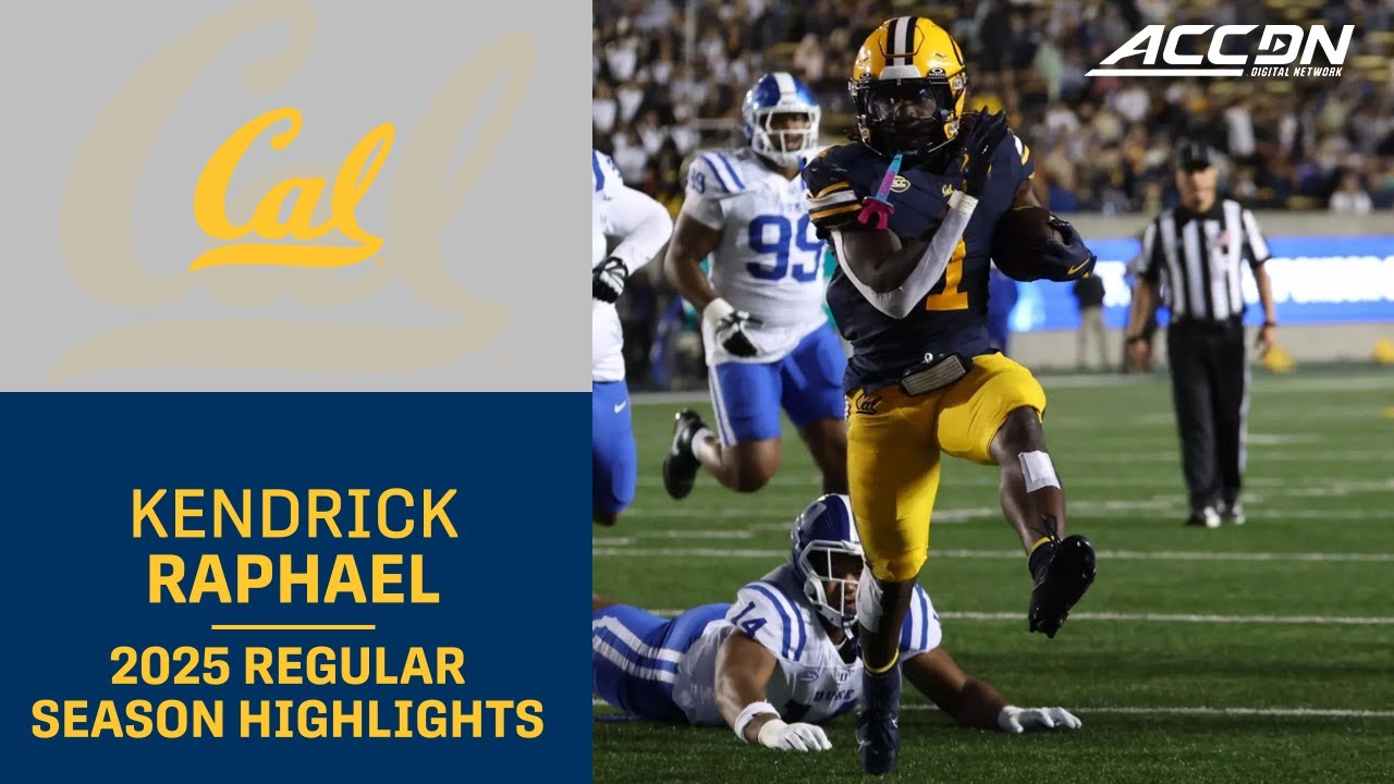 Kendrick Raphael 2025 Regular Season Highlights | Cal Running Back