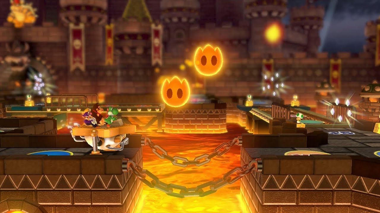 Mario Party 10 Mario Party #142 Yoshi vs Donkey Kong vs Wario vs Waluigi Chaos Castle Master