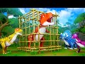 T rex lab rescue saving baby dinos from allosaurus attack dinos cartoon adventure 2024